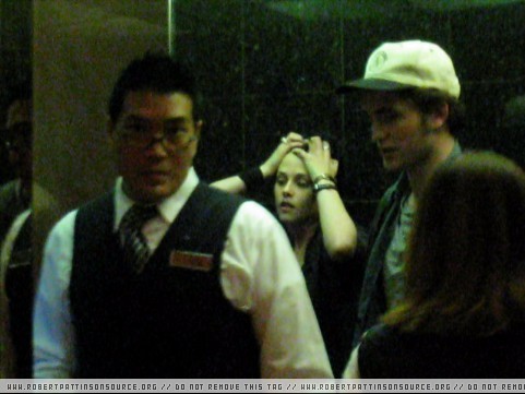  Kristen and Robert spotted out in a elevator