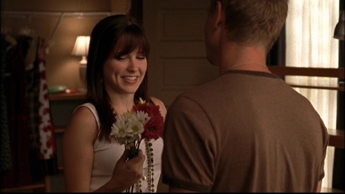  Where did Lucas say he got the flores he gave to Brooke from?