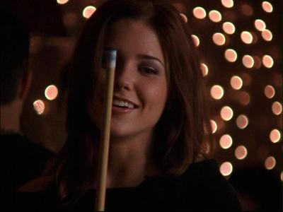  On Brucas' first datum in 1xo9, what is the seconde pool ball we see Brooke shoot in?