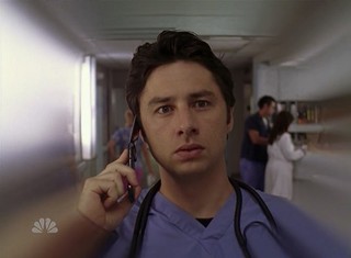  True atau false: In My own Worst Enemy, JD is on the phone in the hospital, standing right in front of a "No Phones" sign?