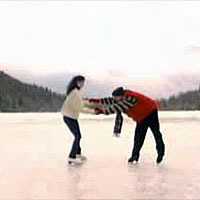  In the episode "Wrong Side of the Tracks", Eric wants to learn to ice schlittschuh, skate to impress a girl. In a dream, he is taught Von a professional. Who was she?