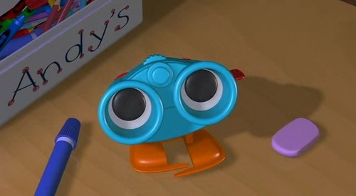 Name this character: he was been binoculars in the movie "Toy Story"