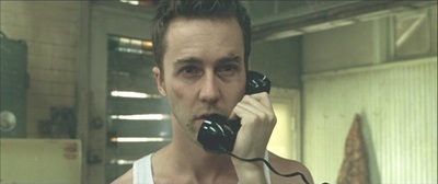 OCCUPATIONAL HAZARD: This guy enjoys escaping from his humdrum life in 'Fight Club.' In what industry does he work?