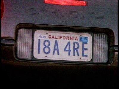  Who's license plate is this?