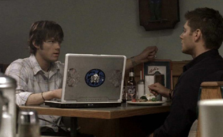  The round blue/skull sticker on the вверх of Sammy's S1 laptop is from a prominent local North Vancouver mountain bike company named how?