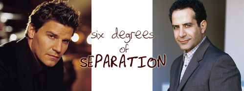  SIX DEGREES OF SEPARATION: What टेलीविज़न दिखाना does NOT connect David Boreanaz and Tony Shalhoub in three moves?
