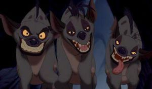 Which Hyena is voiced by Whoopi Goldberg ?