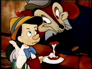 T/F : Pinocchio is with Gideon ?