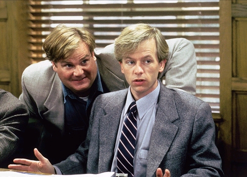 What was David Spade and Chris Farley's first film together?