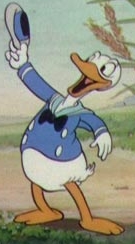  What was the name of the cartoon Donald ente had his debut in?