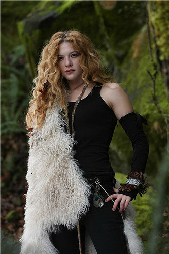 This firey haired vilian seeks revenge agnist a human and her vampire boyfriend
what movie would you find her in?