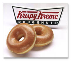 What actress attempted to get her own TV series by sending a network executive two dozen Krispy Kreme donuts?