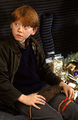 Complete Ron's spell: "Sunshine, _____, _______ mellow, turn this _______, fat rat _______!".