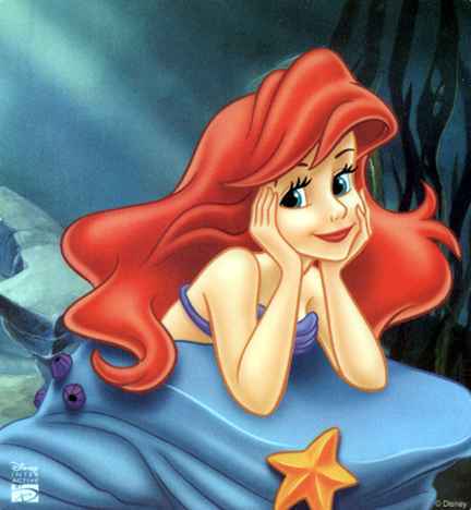  What colour is Ariel's tail?