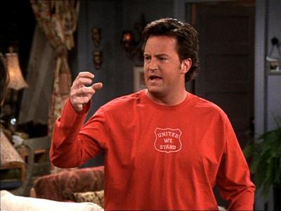 What game did Chandler play in the 8th season that made his hand cramp up?