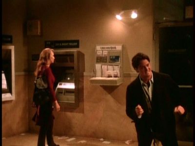 Which Victoria's Secret Model was Chandler trapped in an ATM vestibule with?