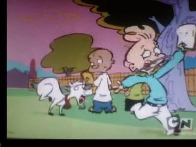  Which of these are not an action of Rolf's goat, Victor? (left)