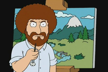  'The Joy of Painting' host Bob Ross threatens to kill his viewers if they tell anyone about what?