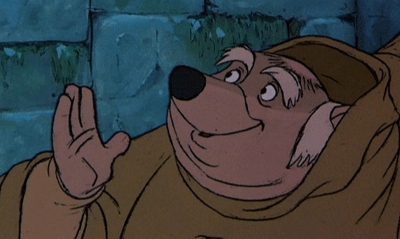  In Robin हुड, डाकू Friar Tuck is a Badger. What type of animal was he fist envisioned to be?