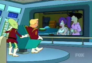 In 'Amazon Women In the Mood,' Zapp and Leela double date with Amy and Kif. What does the date include?