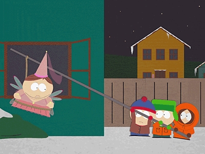  What word does Cartman keep using excessively during the 'Tooth Fairy' episode?