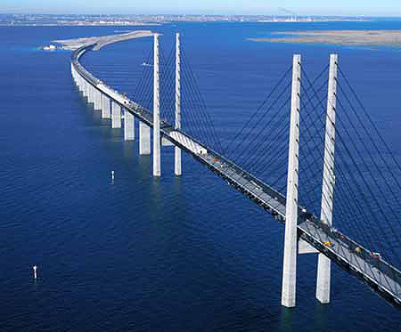  The Öresund Bridge connects which two countries?