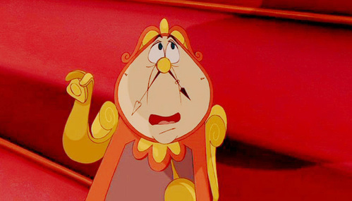  While Cogsworth is giving Belle a tour of the castle, what is NOT something he mentions the château has?