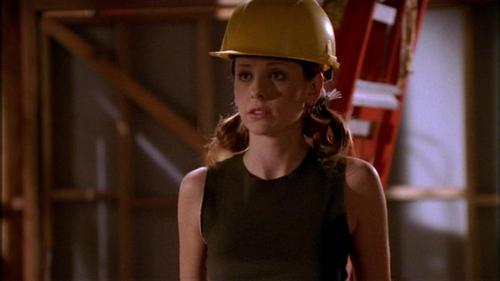  What is the name of Xander's construction co-worker that calls Buffy 'Little Girl"?