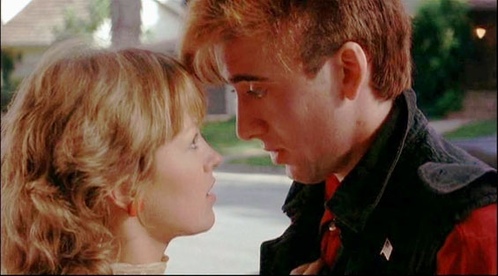  What other movie with Nicholas Cage has almost identical dialogue as Valley Girl with the lines: "Let's go." "Where?" "I don't care." "What will we do?" "Anything."?