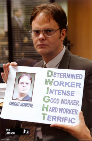  Dwight can shoot a taube in the herz from how many meters away? (Season 2 DVD Bonus)