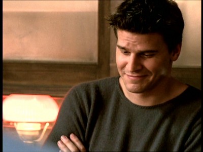  What made Angel smile on this scene? episode 1x14 "I've got آپ under my skin"