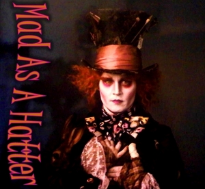  Johnny depp in his role of the mad hatter