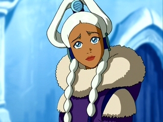  8.Yue she's sexy her white hair is lovely but she's one dead but also she has eyes for Sokka back off he's Toph's