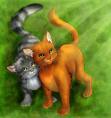  Fireheart and his best friend, Graystripe.