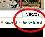 "invite friend" appears just under the banner in every club.