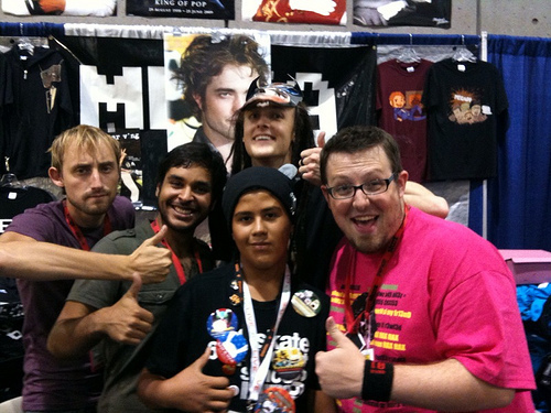 My little Brother with the Mega64 cast at Comic Con 2009 (Lucky) He A Big FAn Too!!!