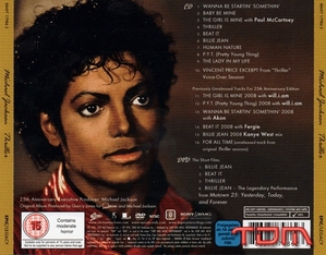  Back cover of 'Thriller 25' album.