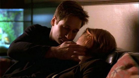  Season Seven All Things # ~ Mulder Pulls Scullys Hair Out Of Her Face & covers Her With a Blanket