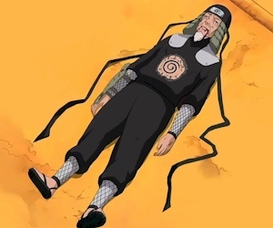  Hiruzen Sarutobi (The 3rd Hokage) lying dead after his fight with Orochimaru