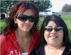  Crystal Mendoza and Norma Jean Rios, two crime victim's advocates from Granger, at the Oct. 25 Peace and Unity Rally.