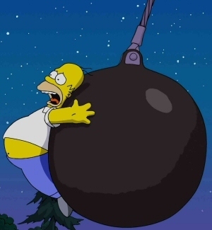  Homer and a wrecking ball just don't mix.
