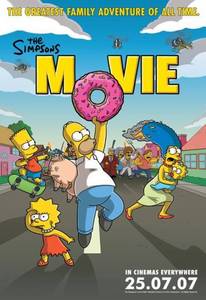  One of the many The Simpsons Movie posters.