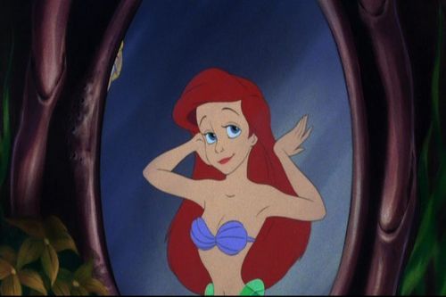  Ariel checking herself out