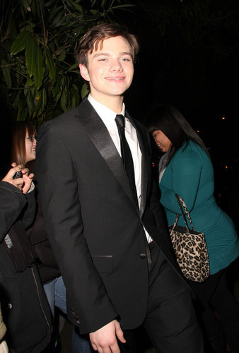  Chris Colfer outside castillo, chateau Marmont after the SAG awards