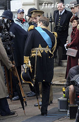 Colin Firth on set of The King's Speech
