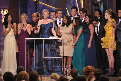  ग्ली cast @ the SAG awards 2010