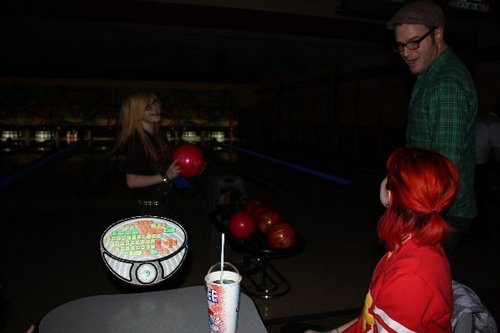  Hayley, Erica and Chad on bowling in Nashville