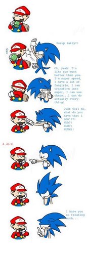  Mario vs. Sonic Comic Funny
