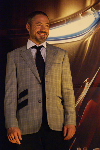Robert Downey Jr at an Iron Man photo call in Mexico City