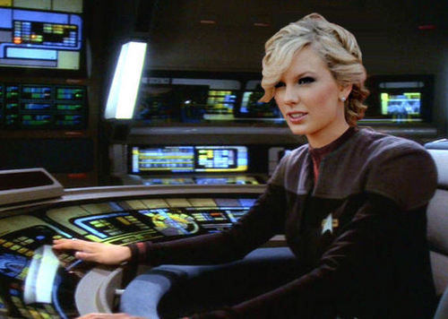  Taylor on bintang Trek spoof
